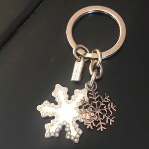 Authentic Coach snowflake keychain